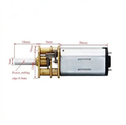 12MM dişli kutusu Metal dişli DC motor 45 Rpm 1.5V 24V 0.7 Watt Kapı kilidi için