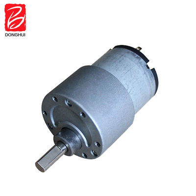 50 RPM fırça DC dişli motoru 37mm Karbon fırça DC dişli kutusu motoru 3V - 24V Robot için