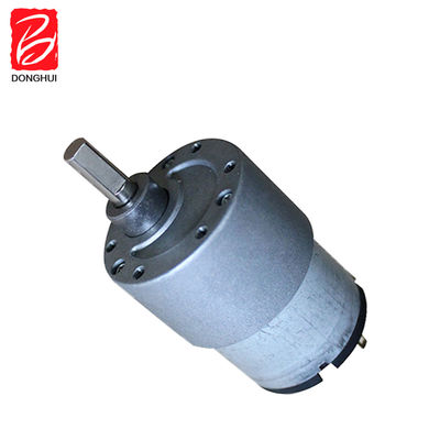 50 RPM fırça DC dişli motoru 37mm Karbon fırça DC dişli kutusu motoru 3V - 24V Robot için