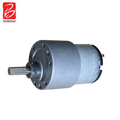 50 RPM fırça DC dişli motoru 37mm Karbon fırça DC dişli kutusu motoru 3V - 24V Robot için