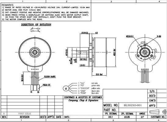12V 24V Mini Yüksek Döner BLDC Motor Masaj tabancası fırçasız motor