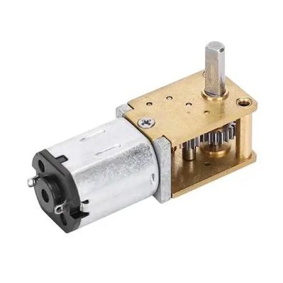 6V - 12V fırça DC dişli motoru yatay solucan kısa şaft DC mikro metal dişli motoru