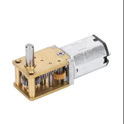 6V - 12V fırça DC dişli motoru yatay solucan kısa şaft DC mikro metal dişli motoru