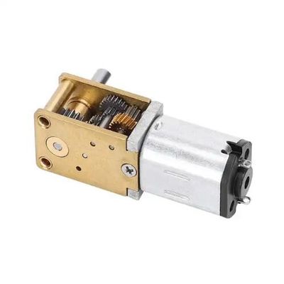 6V - 12V fırça DC dişli motoru yatay solucan kısa şaft DC mikro metal dişli motoru