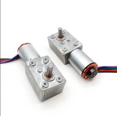 Yüksek torklu DC solucan dişli motoru düşük hızlı güç kapalı kodlayıcı ile kendi kendine kilitleyici motor