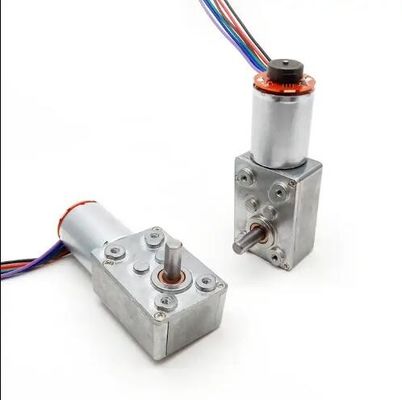 Yüksek torklu DC solucan dişli motoru düşük hızlı güç kapalı kodlayıcı ile kendi kendine kilitleyici motor