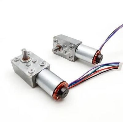 Yüksek torklu DC solucan dişli motoru düşük hızlı güç kapalı kodlayıcı ile kendi kendine kilitleyici motor